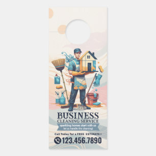 Modern House Cleaning Maid Service Housekeeping Do Door Hanger