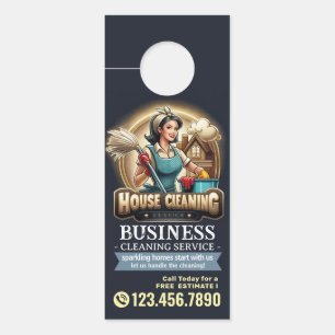Modern House Cleaning Maid Service Housekeeping Do Door Hanger