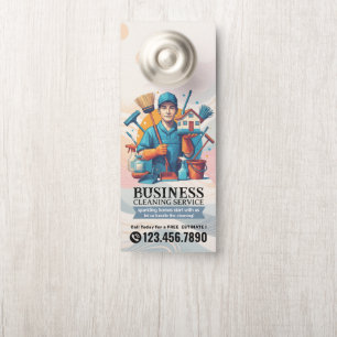 Modern House Cleaning Maid Service Housekeeping Do Door Hanger