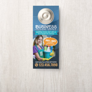 Modern House Cleaning Maid Service Housekeeping Do Door Hanger