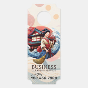 Modern House Cleaning Maid Service Housekeeping Door Hanger