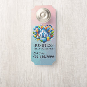 Modern House Cleaning Maid Service Housekeeping Door Hanger