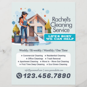 Modern House Cleaning Maid Service Housekeeping Flyer