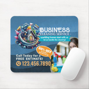 Modern House Cleaning Maid Service Housekeeping Mouse Pad