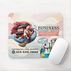 Modern House Cleaning Maid Service Housekeeping Mouse Pad