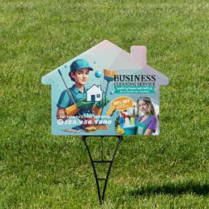 Modern House Cleaning Maid Service Housekeeping Sign