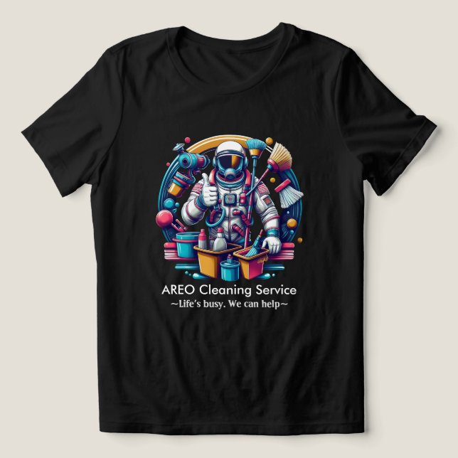 Modern House Cleaning Maid Service Housekeeping Tri-Blend Shirt (Design Front)