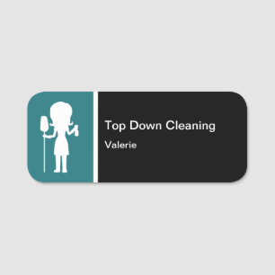Modern House Cleaning Maid Staff Name Tags