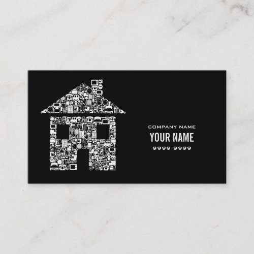 Modern House Home Services Template Business Card