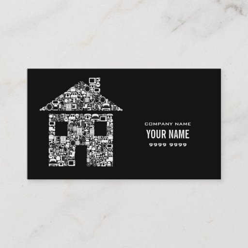 Customizable Modern House Home Services Template Business Card