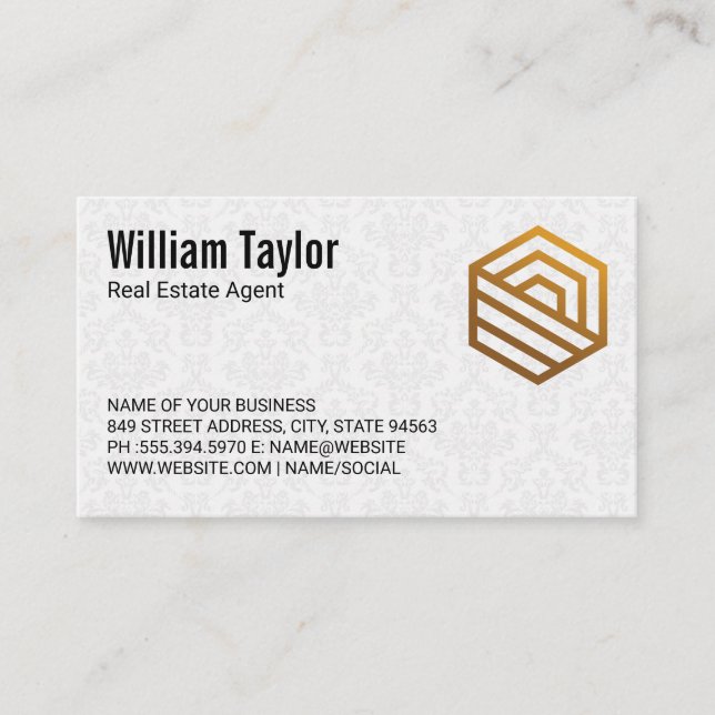 Modern House Logo | Real Estate Professional Business Card (Front)