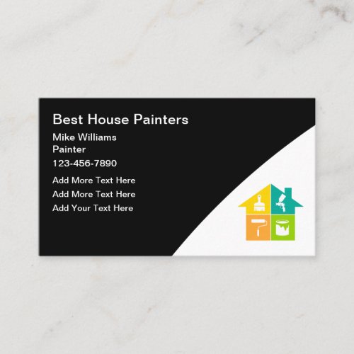 Modern House Painter Business Card Design