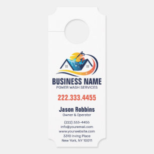 Modern House Power Wash Cleaning Services Door Hanger