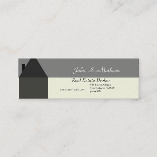 Customizable Realtor Mini-Card Business Card Template