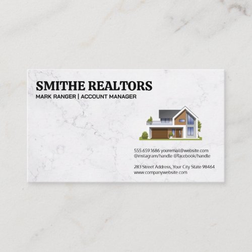 Modern House  Real Estate Agent  Properties Appointment Card