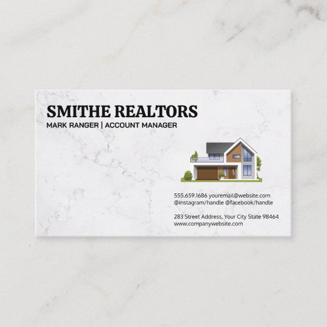 Modern House | Real Estate Agent | Properties Appointment Card (Front)