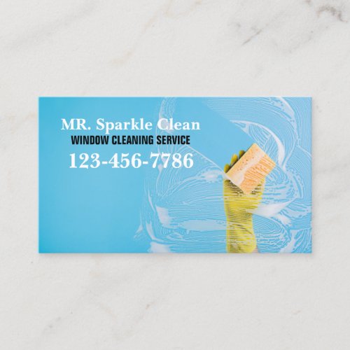Modern Housekeeping Glass Cleaner Window Cleaning  Business Card
