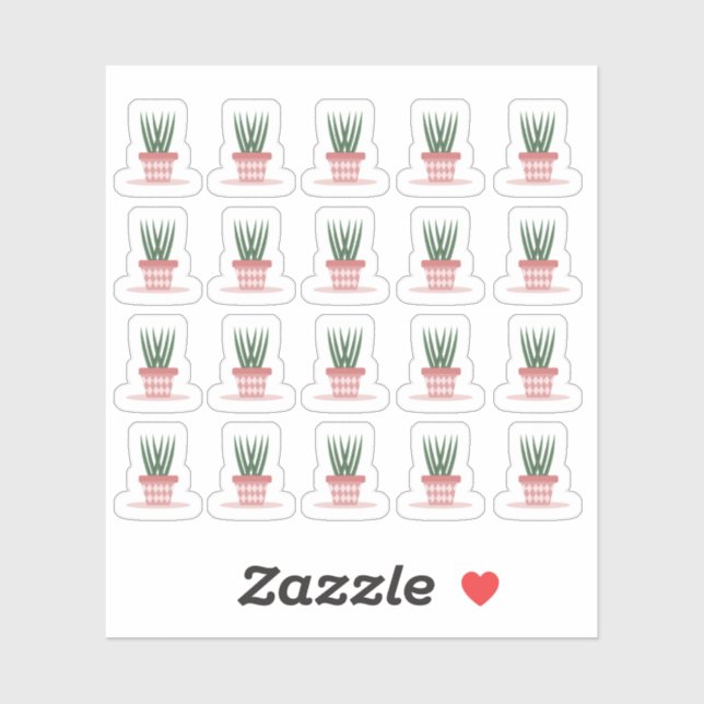 Modern Houseplant Snake Plant Planner Sticker (Sheet)