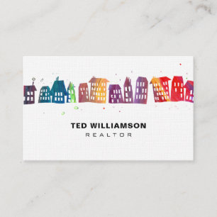 Modern Houses Real Estate Professional Realtor Business Card