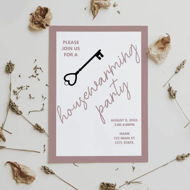 Modern Housewarming Open House Invitation | Taupe | Zazzle