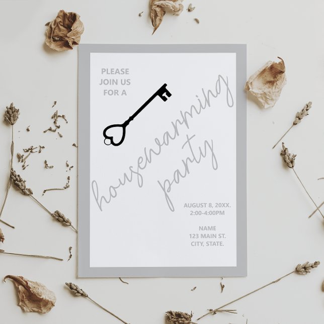 Modern Housewarming Party Invitation | Cool Gray (Creator Uploaded)