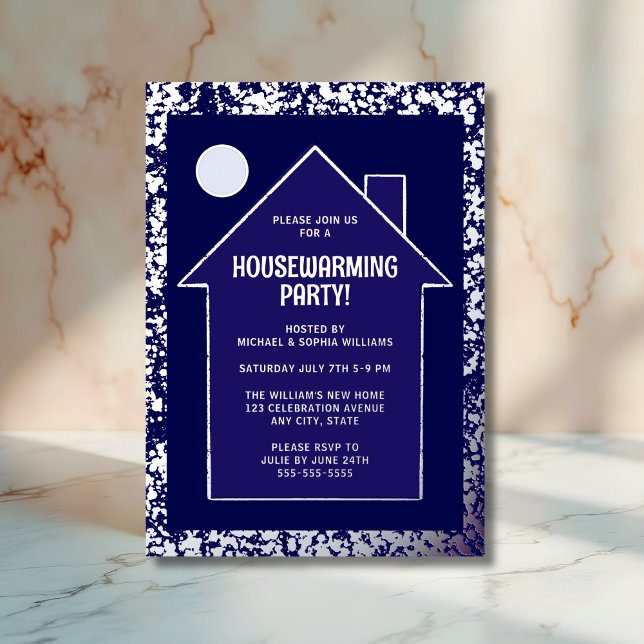 Modern Housewarming Party New Home Celebration Foil Invitation (Creator Uploaded)