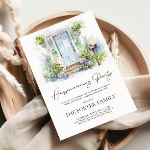 Modern Housewarming Party Simple Watercolor Invitation