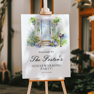 Modern Housewarming Party Watercolor Welcome Foam Board