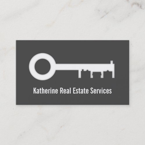 Modern Housing Silhouette Real Estate Agent Business Card