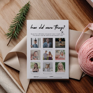 Modern How Old Were They Photo Game Card