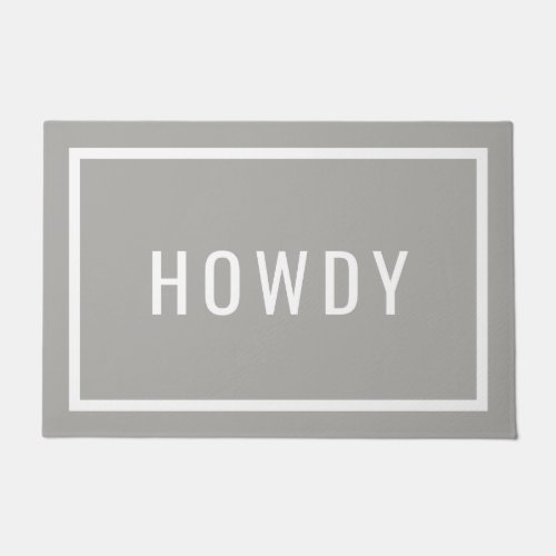 Modern Howdy  Editable Colors Doormat