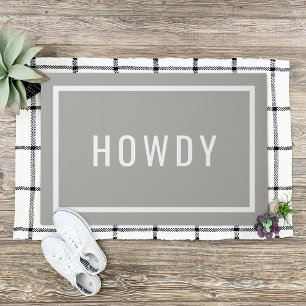 Modern Howdy Editable Colors Doormat