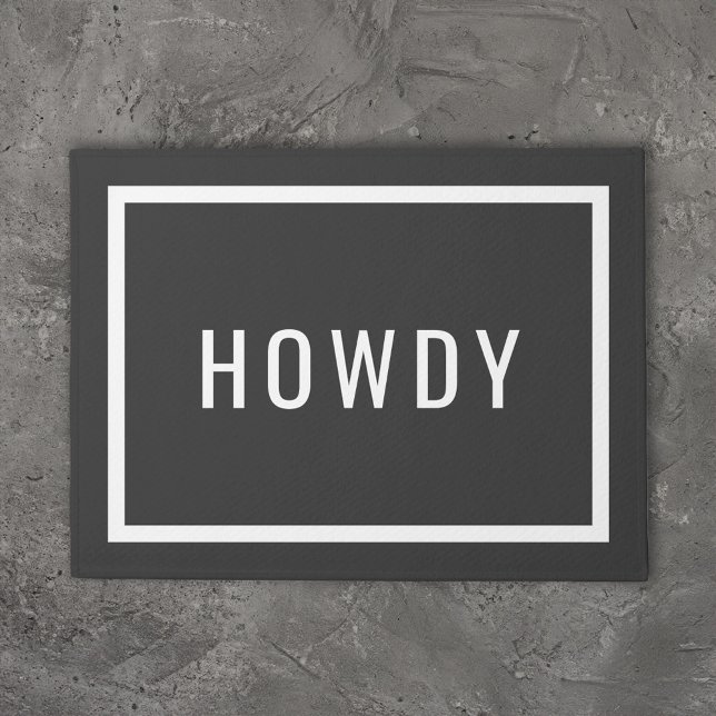 Modern Howdy | Editable Colors Doormat (Creator Uploaded)
