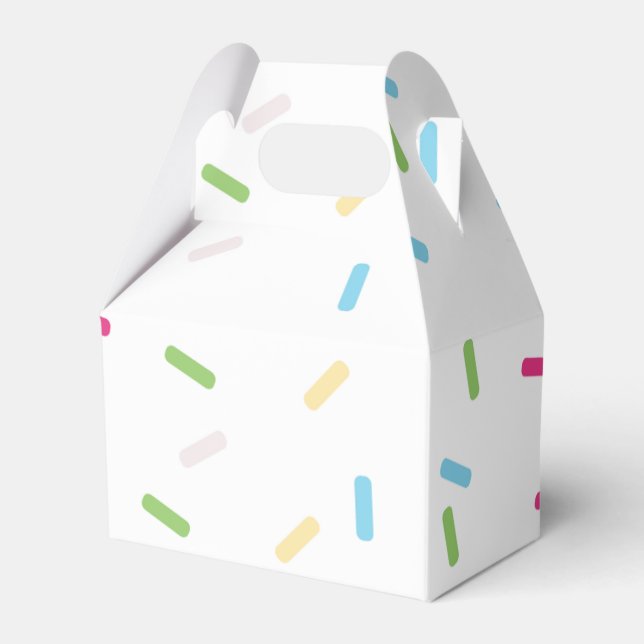 Modern Huge Sprinkles Birthday Party Favor Boxes (Front Side)
