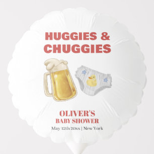 Modern Huggies Chuggies Beer Diaper Baby Shower  Balloon