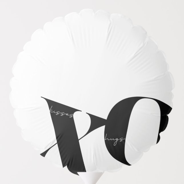 Modern Hugs and Kisses Balloon (Back)