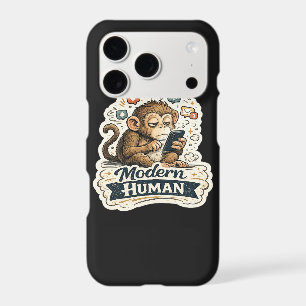 Modern Human Funny Monkey Smartphone Social Media  iPhone 17 Pro Case