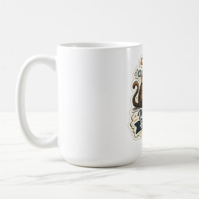 Modern Human Monkey T-Shirt | Funny Ape Evolution  Coffee Mug (Left)