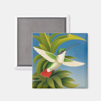 Modern Hummingbird Magnet