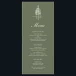Modern Hunter Gree Tree Forest Rustic Wedding Menu<br><div class="desc">Modern Hunter Gree Tree Forest Rustic Wedding Menu Whether you're tying the knot in your hometown or saying "I do" against the backdrop of a mystic forest, our wedding collection seamlessly blend elegance and minimalism to set the tone for your special day. Customization options are available to ensure that your...</div>