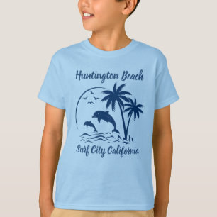 Modern Huntington Beach California Dark Blue T-Shirt