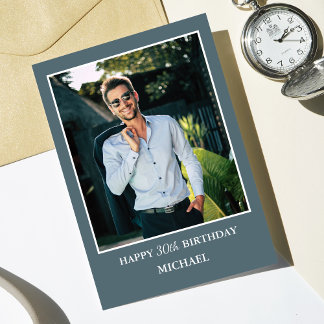 Modern Husband | Boyfriend | Men Photo Birthday Card