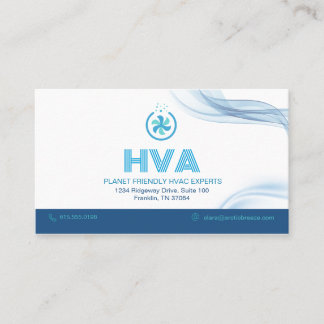 Modern HVAC Climate Control Business Card