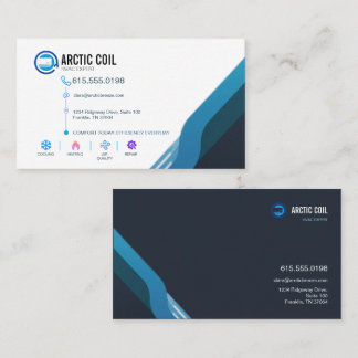 Modern HVAC Climate Control Business Card