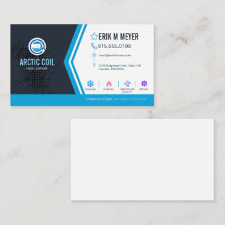 Modern HVAC Climate Control Business Card