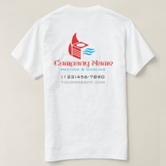 Modern HVAC Logo Design Uniform T-Shirt