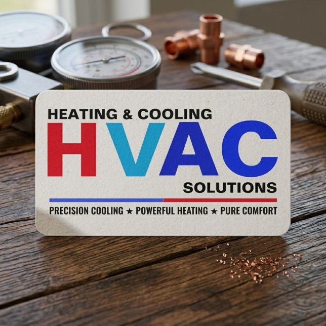 Modern HVAC Services Business Cards (hvac business card)