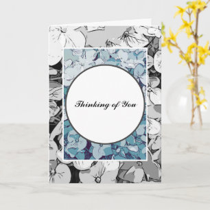 MODERN HYDRANGEA PHOTO FLORAL THINKING OF YOU CARD