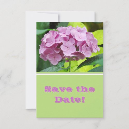 Modern Hydrangea Save the Date Announcement