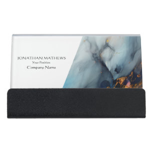 Modern I Abstract 3 Desk Business Card Holder